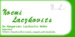 noemi laczkovits business card